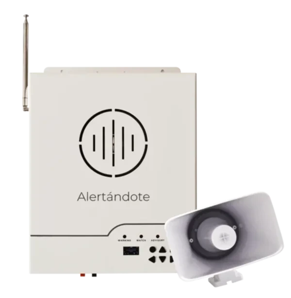 Alerta Sísmica Pro con su trompeta de 30 W